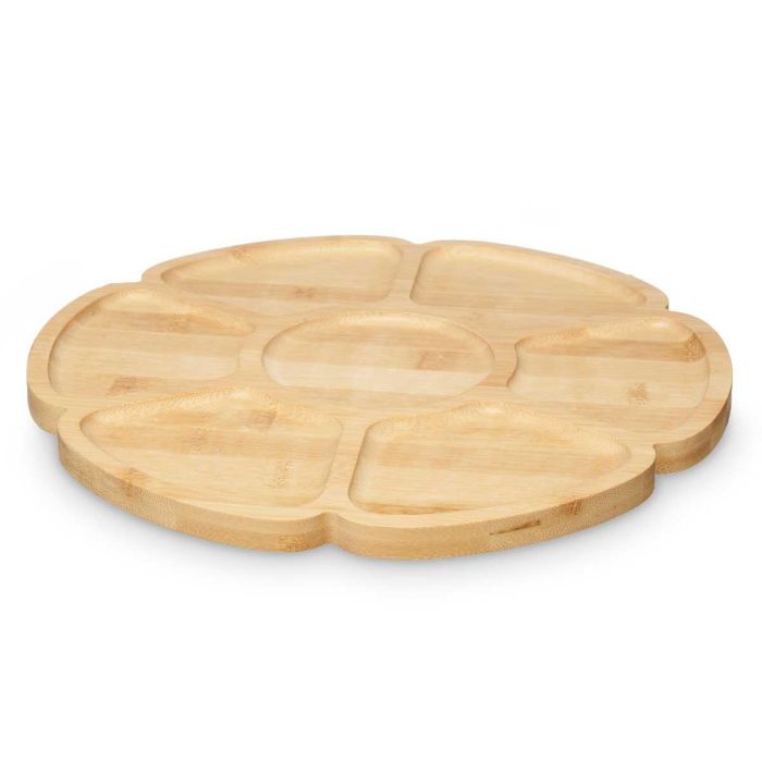 Bandeja de Bambú Kinvara 7 Cavidades 30x30 cm (12 Unidades) 1 Bandeja de Bambú Kinvara 7 Cavidades 30x30 cm (12 Unidades) 1