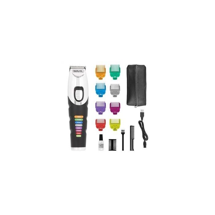 Wahl 09893-0443 Cortabarbas Color Trim con Batería de Litio y 8 Peines Guía Wahl 09893-0443 Cortabarbas Color Trim con Batería de Litio y 8 Peines Guía
