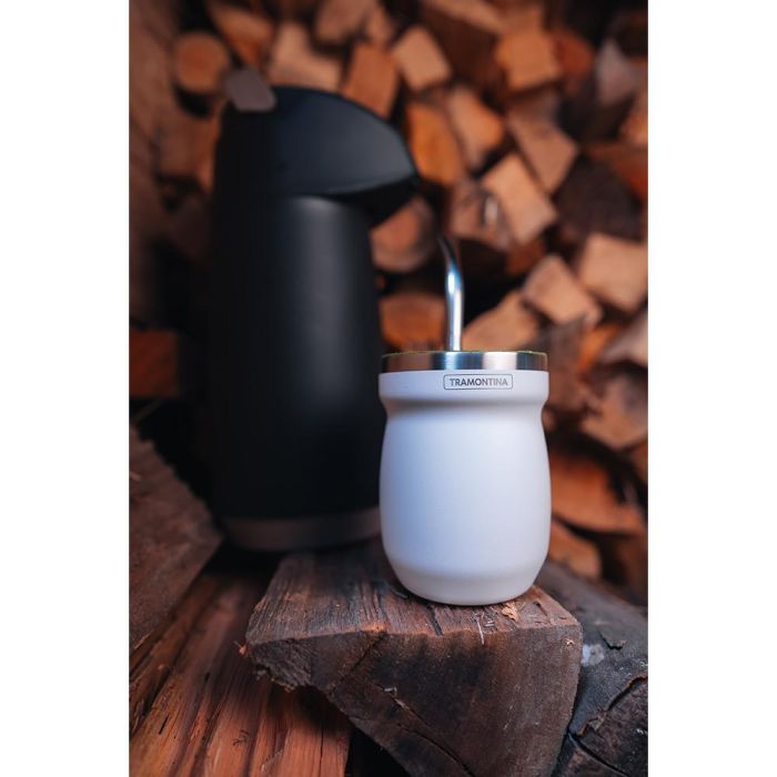 Recipiente para mate de acero inoxidable blanco 240 ml 3 Recipiente para mate de acero inoxidable blanco 240 ml 3