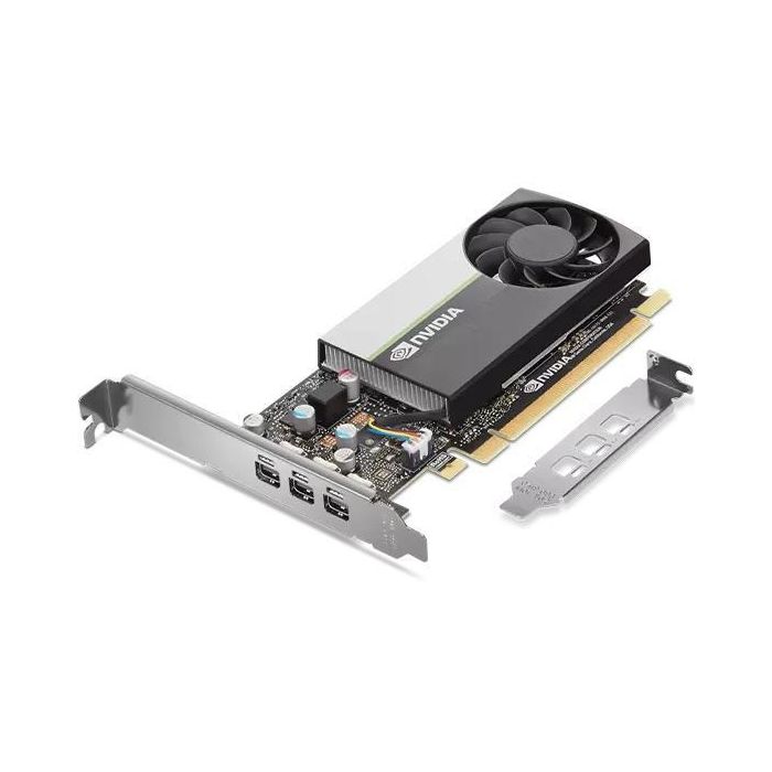 Lenovo NVIDIA T400 Tarjeta Gráfica Profesional GPU Turing 4GB GDDR6 3x mDP Compacta para Workstation Diseño CAD