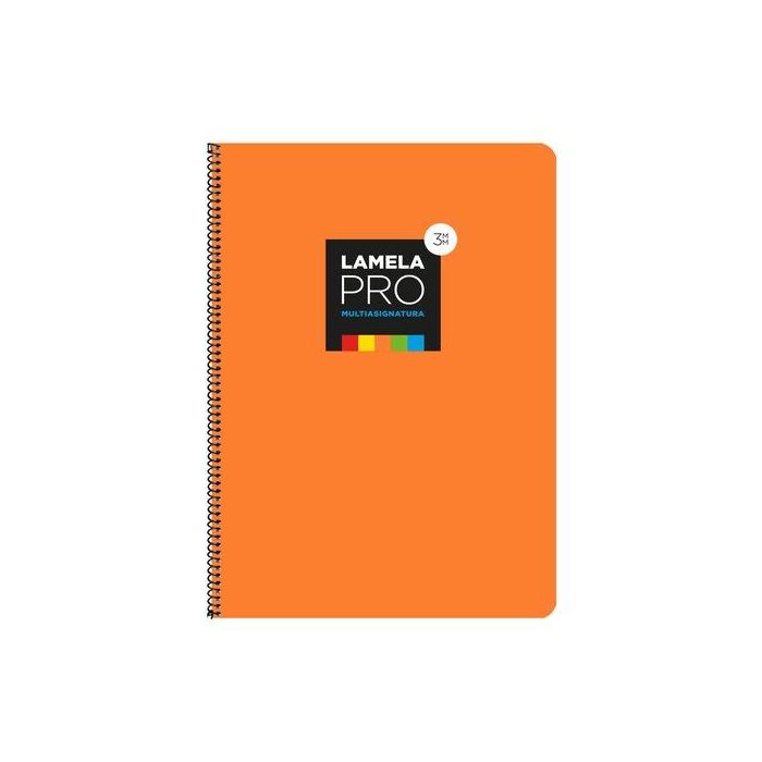 Lamela Bloc Tapa Extra Dura Fº 100H Cuadrovia 3 Mm Naranja (5 Colores En Banda) (Set de 5)