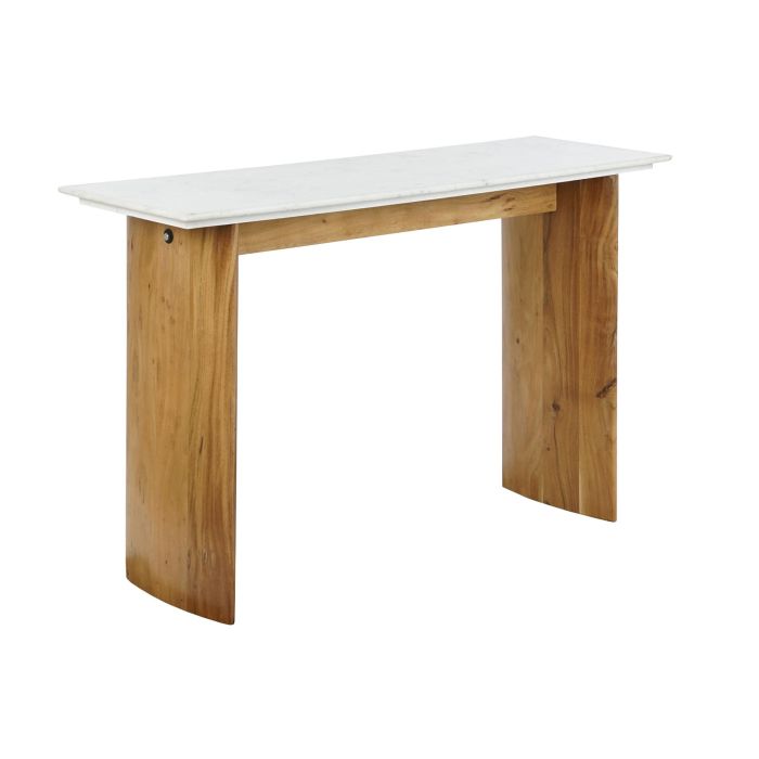 Consola Scandi DKD Home Decor Blanco Marron 38 x 77 x 120 cm Consola Scandi DKD Home Decor Blanco Marron 38 x 77 x 120 cm