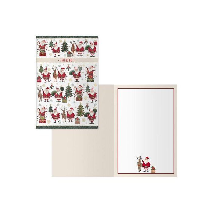 Dohe Tarjeta de Felicitación Navidad 70002 - Pack 6 Unidades, Modelo Papá Noel, 11.5 x 17 cm 1