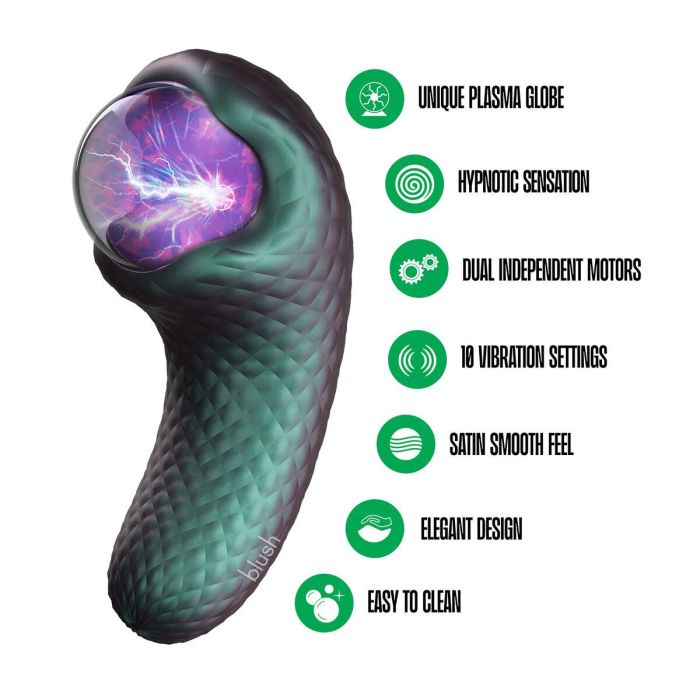 Vibrador anal Blush Temptasia Azul 5 Vibrador anal Blush Temptasia Azul 5