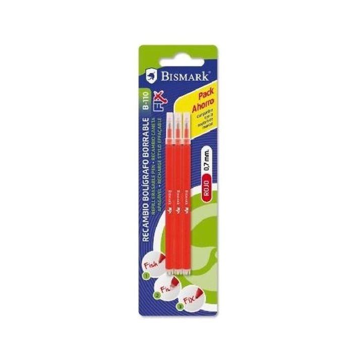 Recambio para bolígrafo Bismark B-110 Rojo 0,7 mm (12 Unidades) 1 Recambio para bolígrafo Bismark B-110 Rojo 0,7 mm (12 Unidades) 1
