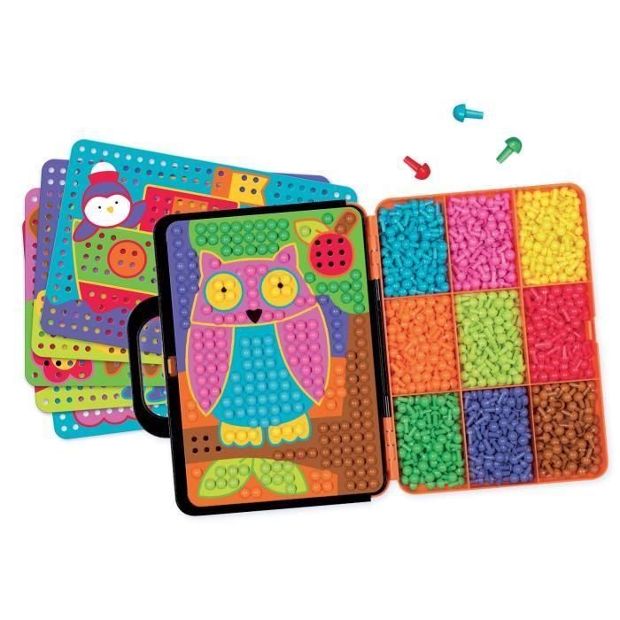 Nathan Clic'Educ - Mosaicos educativos para desarrollo de reconocimiento de colores y motricidad fina, ideal para niños a partir de 4 años 1
