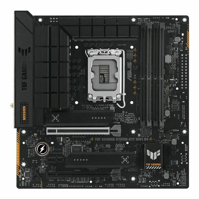 ASUS TUF GAMING B760M-BTF WiFi D4 Placa Base Intel B760 Socket LGA 1700 micro ATX DDR4 Wi-Fi 6 ASUS TUF GAMING B760M-BTF WiFi D4 Placa Base Intel B760 Socket LGA 1700 micro ATX DDR4 Wi-Fi 6