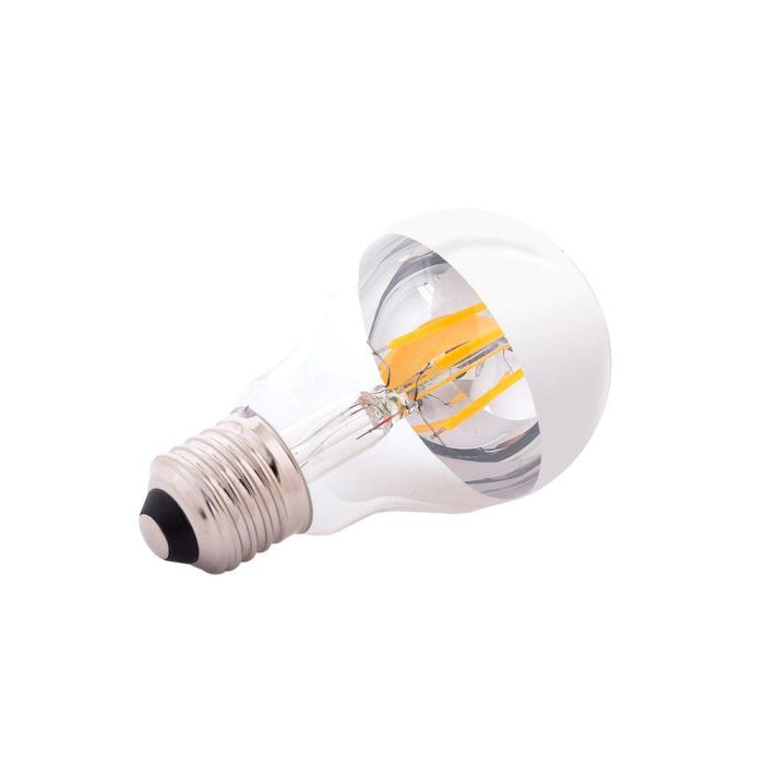 Bombilla LED E27 4W 273Lm 2000ºK Filamento A6 Reflector Plata 40.000H [WR-A60-SILVER-4W-WW