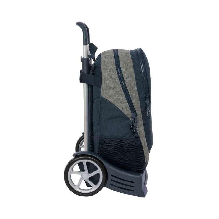 Mochila Escolar con Ruedas Kappa Dark navy Gris Azul marino 32 x 44 x 16 cm