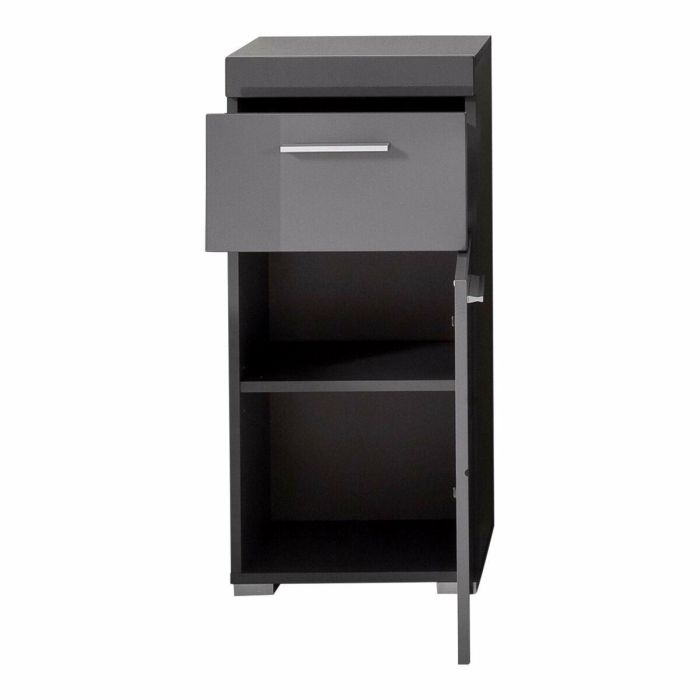 Trendteam Mueble de Baño Bajo Amanda - 1 Puerta y 1 Cajón - Gris - L37xP31xH79 cm 2 Trendteam Mueble de Baño Bajo Amanda - 1 Puerta y 1 Cajón - Gris - L37xP31xH79 cm 2