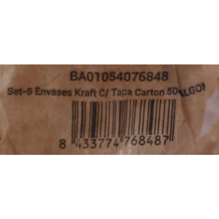 Set de 5 Envases Kraft con Tapa de Cartón 500ml - Algon (12 Cajas) 2 Set de 5 Envases Kraft con Tapa de Cartón 500ml - Algon (12 Cajas) 2