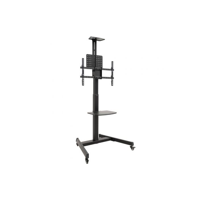 TooQ FS1184M-B Soporte de Suelo con Ruedas Inclinable y Giratorio para TV 37-70" hasta 70kg VESA 600x400 Negro, con bandejas TooQ FS1184M-B Soporte de Suelo con Ruedas Inclinable y Giratorio para TV 37-70" hasta 70kg VESA 600x400 Negro, con bandejas