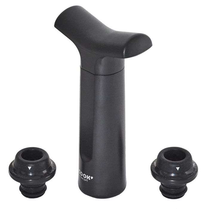 Cook Concept Bomba Vacío Botella con 2 Tapones para Vino 3 Cook Concept Bomba Vacío Botella con 2 Tapones para Vino 3