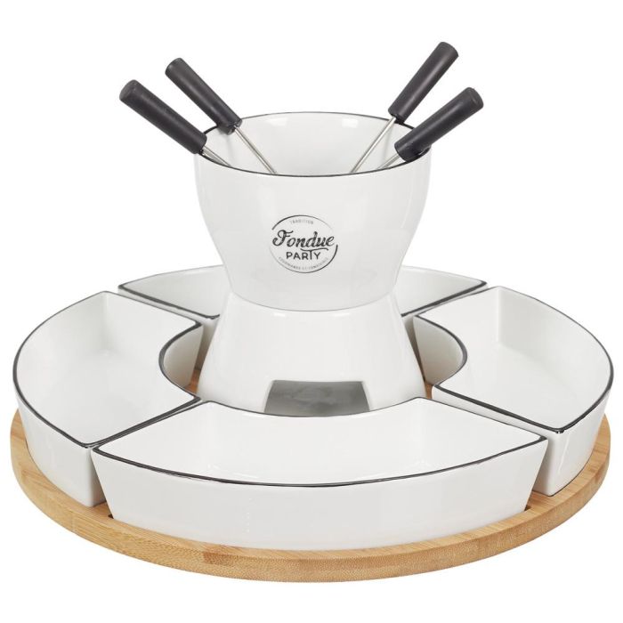 Cook Concept Fondue Bistrot para 4 personas con 4 pinchos, 4 bols y bandeja de bambú 0 Cook Concept Fondue Bistrot para 4 personas con 4 pinchos, 4 bols y bandeja de bambú 0