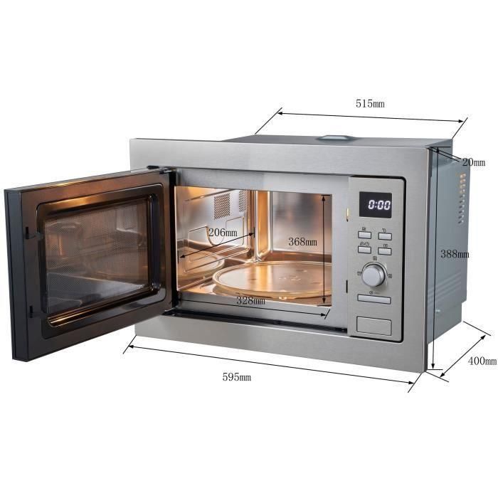 CONTINENTAL EDISON CEMO25GE2 grill microondas empotrable Negro L59.5 x H38.8 x P40 cm 25L 2 CONTINENTAL EDISON CEMO25GE2 grill microondas empotrable Negro L59.5 x H38.8 x P40 cm 25L 2