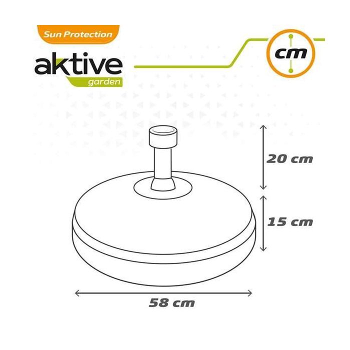 Base para Sombrilla Aktive 58 x 35 x 58 cm Blanco Plástico 3
