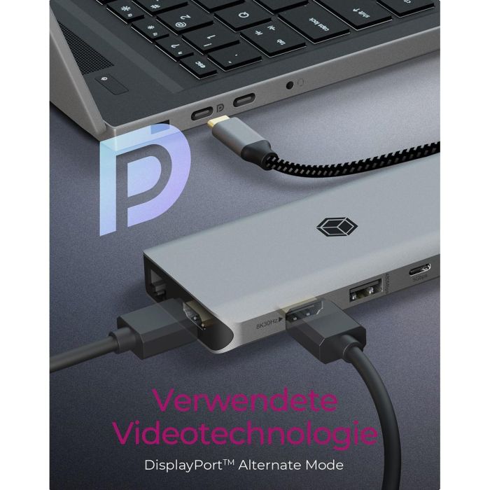 ICY BOX IB-DK4061-CPD USB-C 12-in-1 PD 100W DockingStation 4