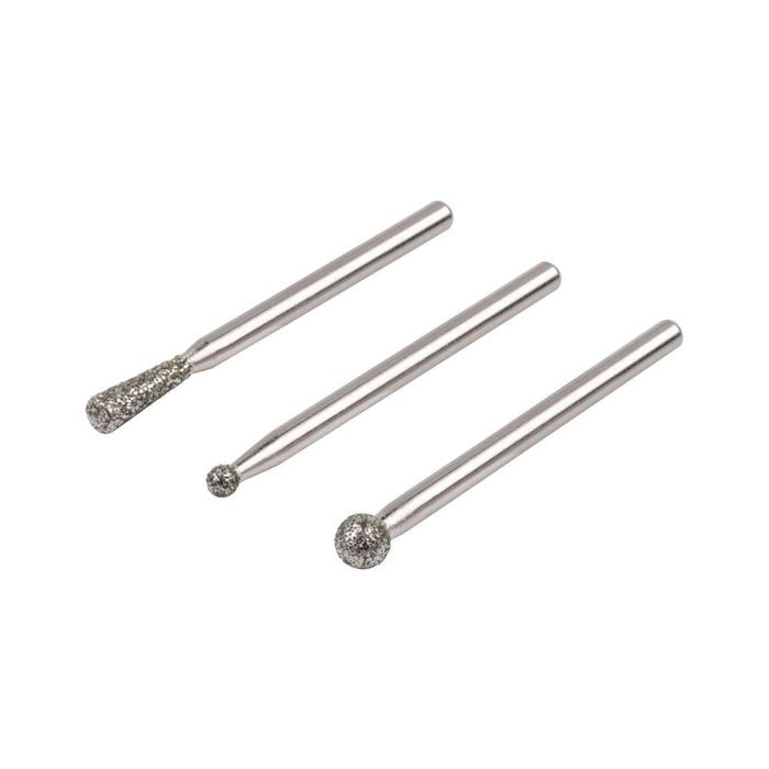 Wolfcraft 5988000 Set de 3 muelas de diamante esféricas y cónicas para cerámica, vidrio y metales no ferrosos 0 Wolfcraft 5988000 Set de 3 muelas de diamante esféricas y cónicas para cerámica, vidrio y metales no ferrosos 0