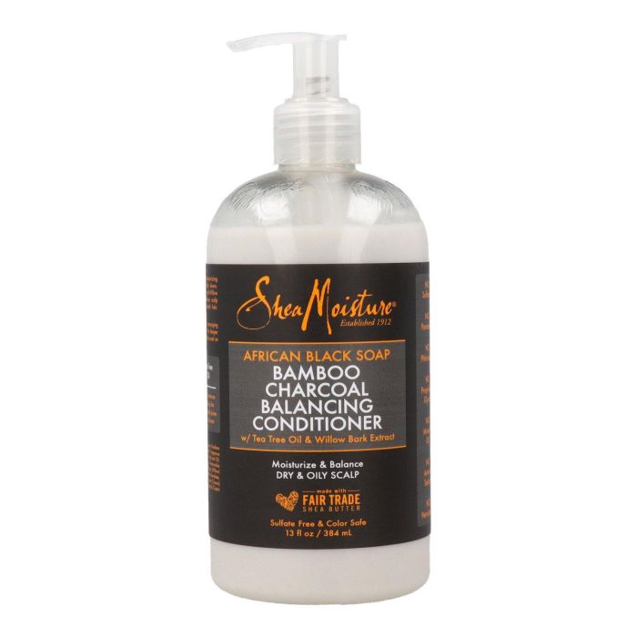 Shea Moisture African Black Soap Bamboo Charcoal Acondicionador Equilibrante 384ml