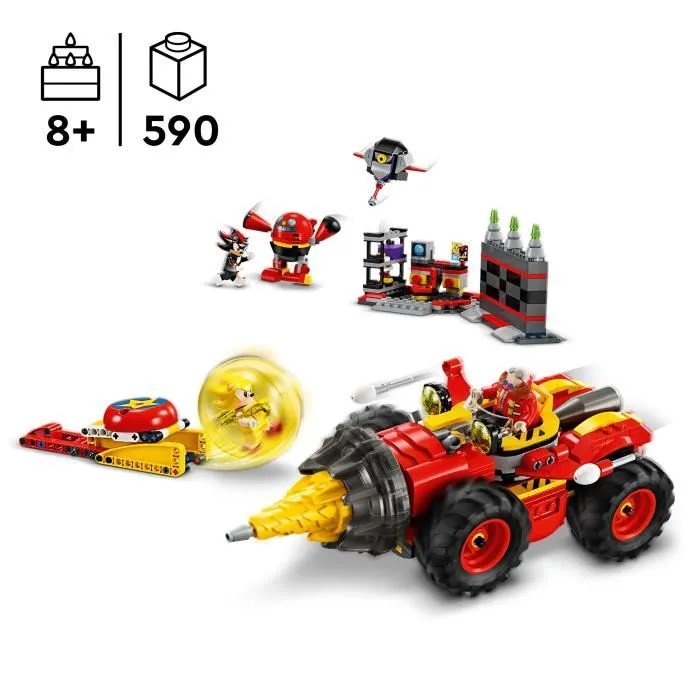 Lego Sonic the Hedgehog 76999 Super Sonic vs. Egg Drillster, con Shadow y el Dr. Eggman 1