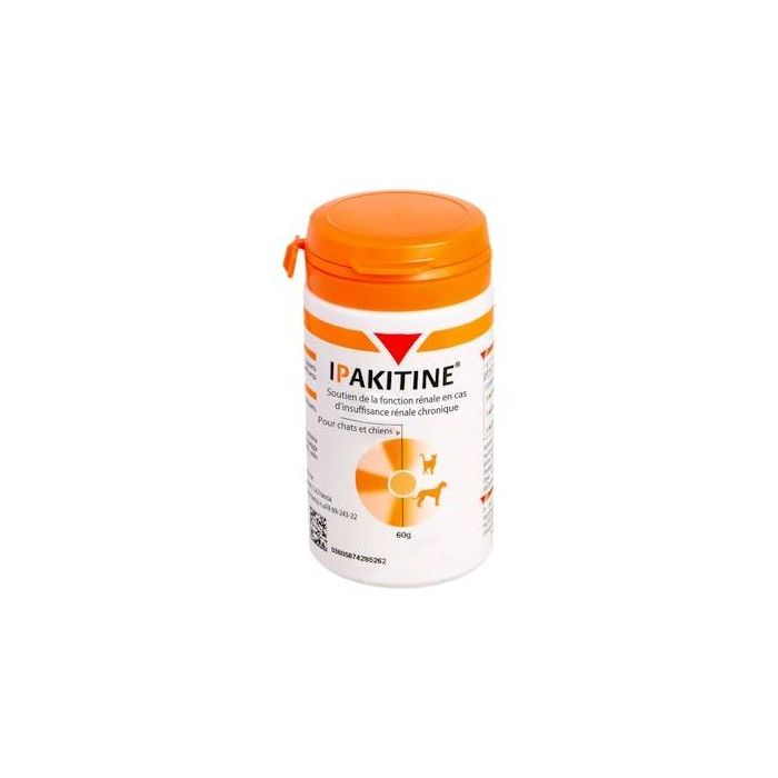 Vetoquinol Ipakitine 60 gr - Alimento dietético para insuficiencia renal crónica en perros y gatos