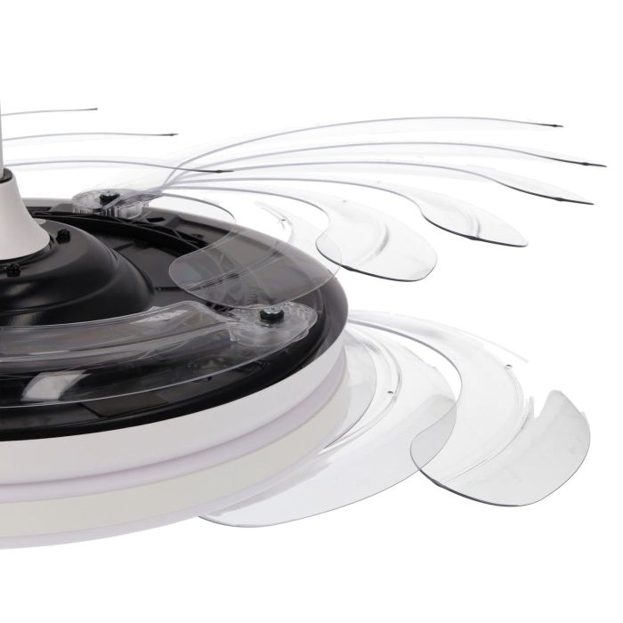 Ventilador 59w 6980lm Blanco 4 Aspas Desplegable 34,5/42x50/Ø107 3 Colores. Control Remoto + Regulación Intensidad 2