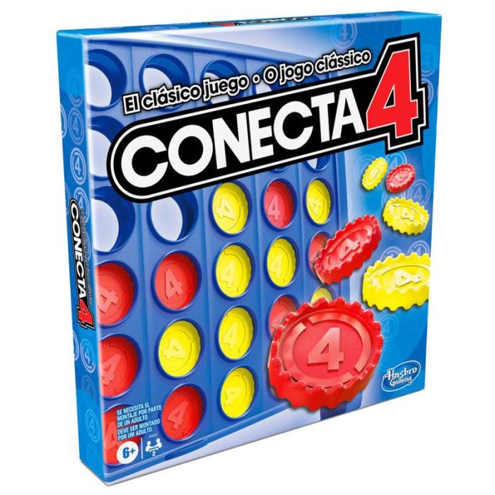 Hasbro Gaming A5640 Conecta 4 Original Juego de Mesa Clásico de Estrategia para 2 Jugadores, Juego de Habilidad y Lógica para Niños +6 años 1
