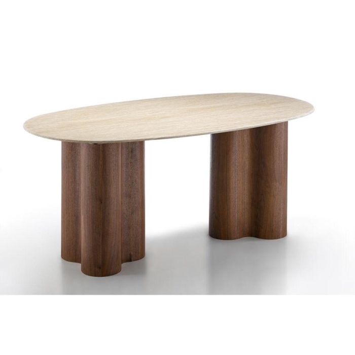 Mesa de Comedor Home ESPRIT Marrón Granito Madera MDF 180 x 90 x 75 cm