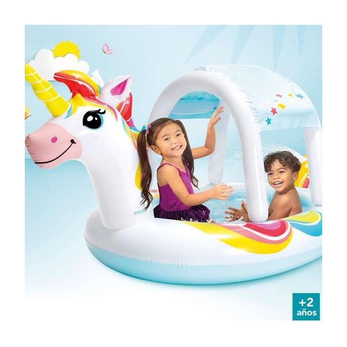 Intex Piscina Hinchable Unicornio con Ducha y Techo, Redonda, 130 Litros, 254x132x109 cm, Edad +2 Años 1 Intex Piscina Hinchable Unicornio con Ducha y Techo, Redonda, 130 Litros, 254x132x109 cm, Edad +2 Años 1