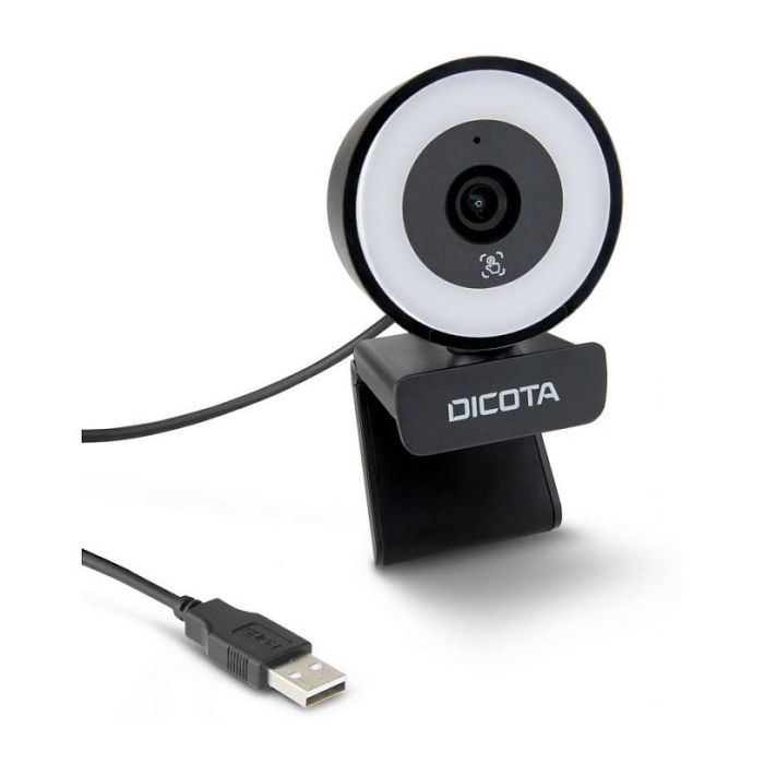 DICOTA D32066 Webcam Ringlight 5MP 4K Ultra HD Negro 2