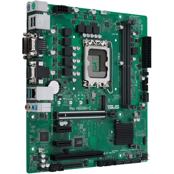 ASUS H610M-C-CSM Placa Base micro-ATX Intel LGA 1700 DDR5 DP HDMI DVI VGA para CPU Intel Celeron Core i3 i5 i7 i9 Pentium 24/7 2