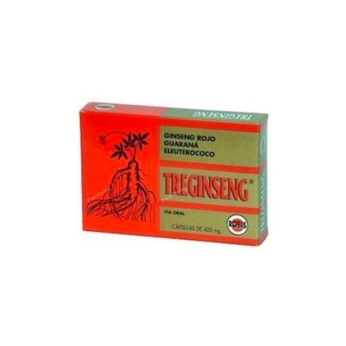 ROBIS Treginseng 40 Cápsulas con Ginseng, Guaraná, Eleuterococo para Fatiga, Estrés y Vitalidad