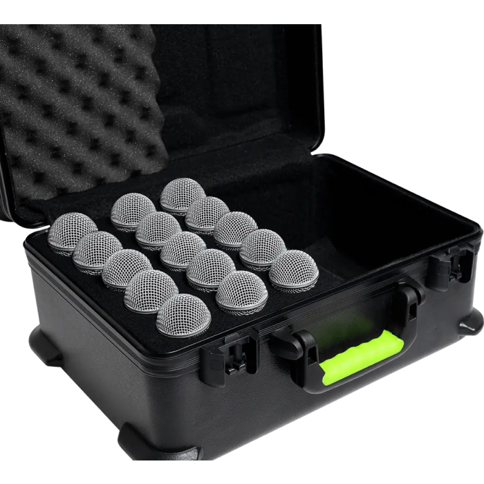 SBG Estuche de Transporte para 15 Micrófonos de Polietileno con Cierre TSA 6