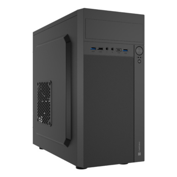 NATEC Helix USB C Mini Torre Negra - Caja para Ordenador de Sobremesa