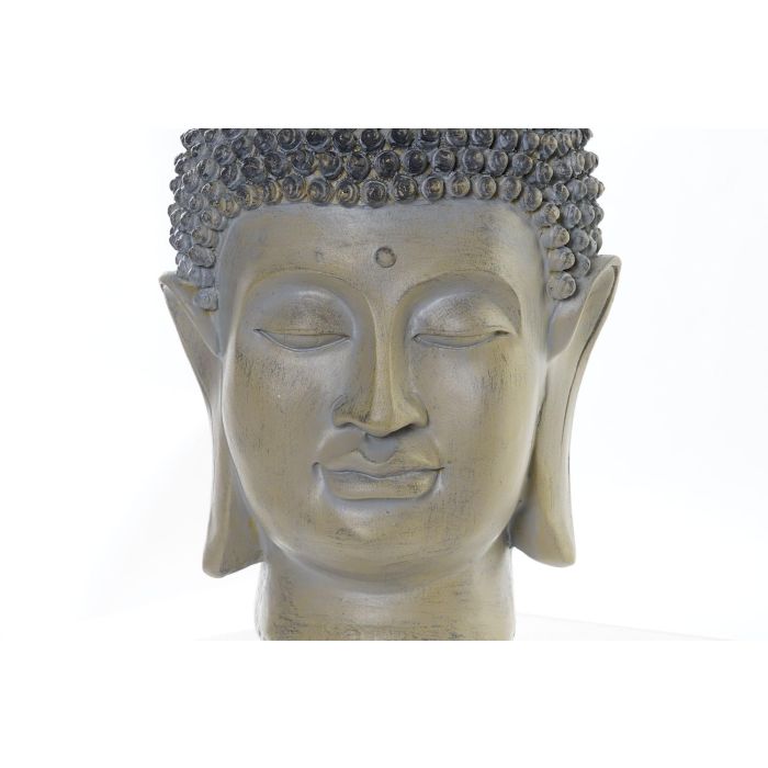 DKD Home Decor Figura Oriental de Cabeza de Buda en Resina Gris Claro 15x25x16 cm (2 Unidades) 2 DKD Home Decor Figura Oriental de Cabeza de Buda en Resina Gris Claro 15x25x16 cm (2 Unidades) 2