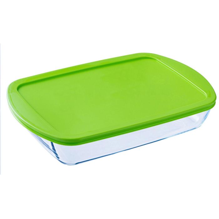 Fiambrera Rectangular con Tapa Pyrex Cook & store Transparente Silicona Vidrio (4,5 L) (4 Unidades) 1