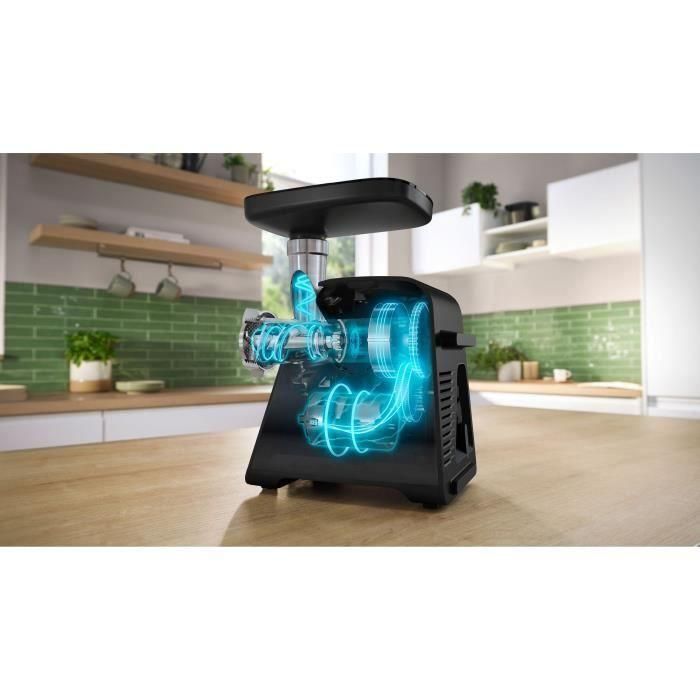 Picadora de carne BOSCH Serie 6 MFWS650B - 500 W - 3,5 kg/min - 3 rejillas de picado - Negra 2 Picadora de carne BOSCH Serie 6 MFWS650B - 500 W - 3,5 kg/min - 3 rejillas de picado - Negra 2