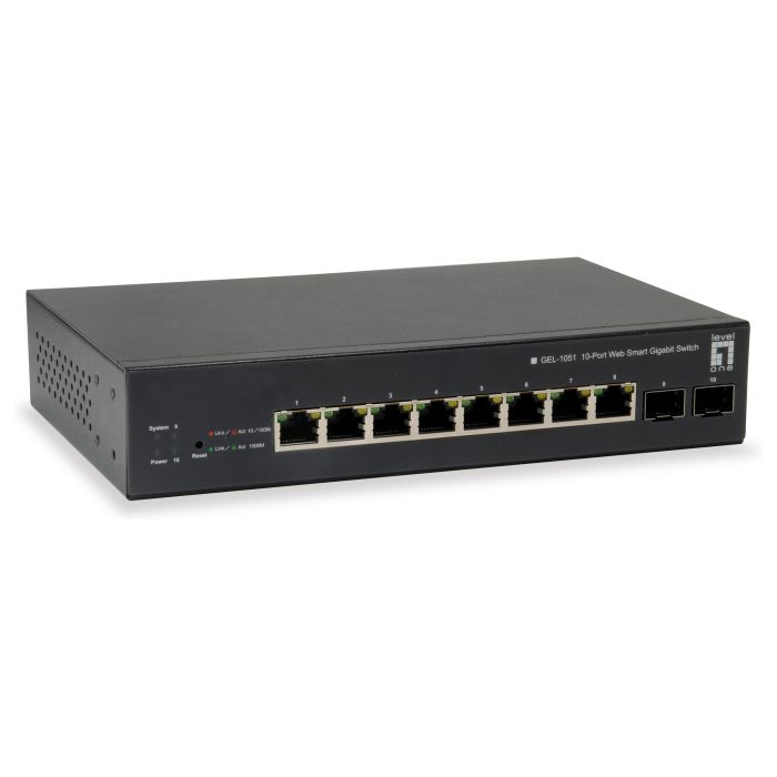 Level One GEP-1051 Switch Gestionado 8x PoE 70W 2x SFP Gigabit Ethernet Montaje en Rack 0 Level One GEP-1051 Switch Gestionado 8x PoE 70W 2x SFP Gigabit Ethernet Montaje en Rack 0