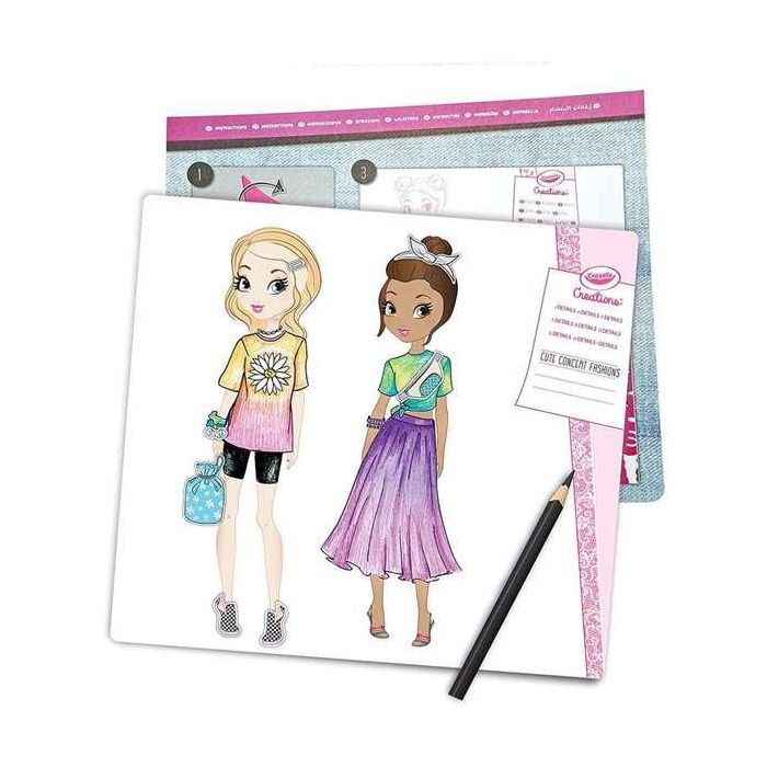 Crayola Súper Álbum I Love Fashion Creations: ¡Crea tu propia colección de moda! Incluye pegatinas. Ideal para 6 a 99 años. 1