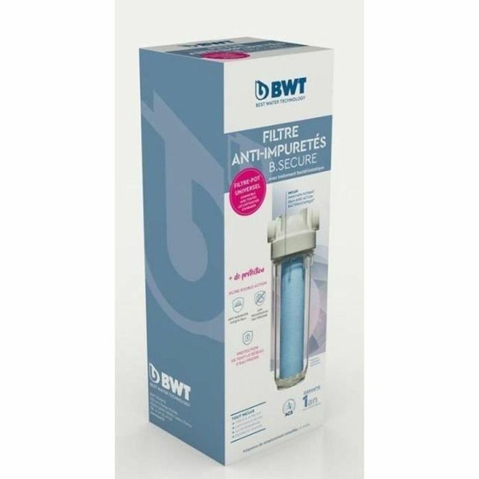 Filtro - BWT - B.SECURE - antiimpurezas 25µm - antibact - Protege la salud, las tuberías y los equipos del hogar