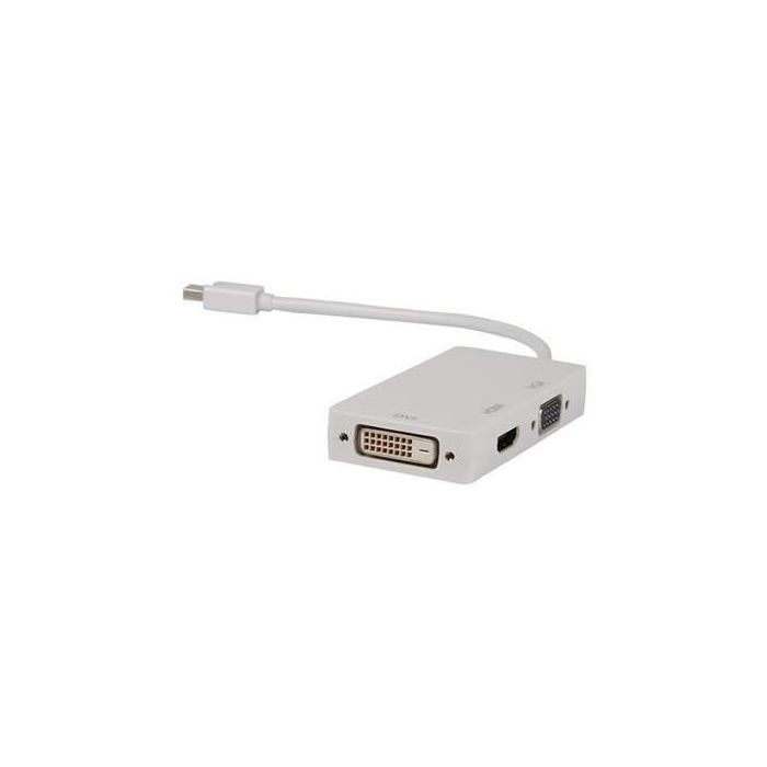 MicroConnect Adaptador Mini DisplayPort a DVI/VGA/HDMI para conectar múltiples pantallas