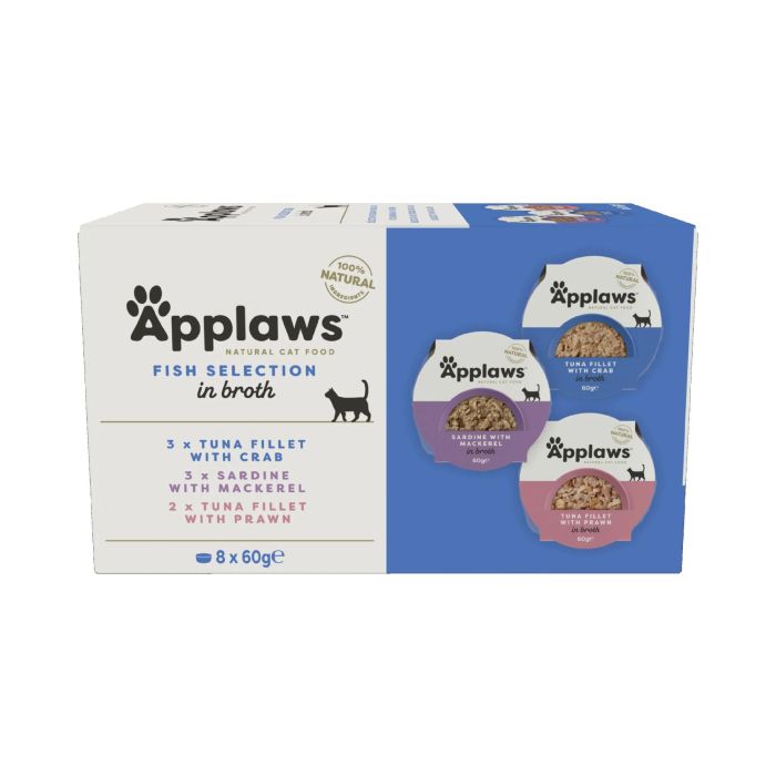 Applaws Tarrina para Gatos Multi Selección Pescado 8x60 gr
