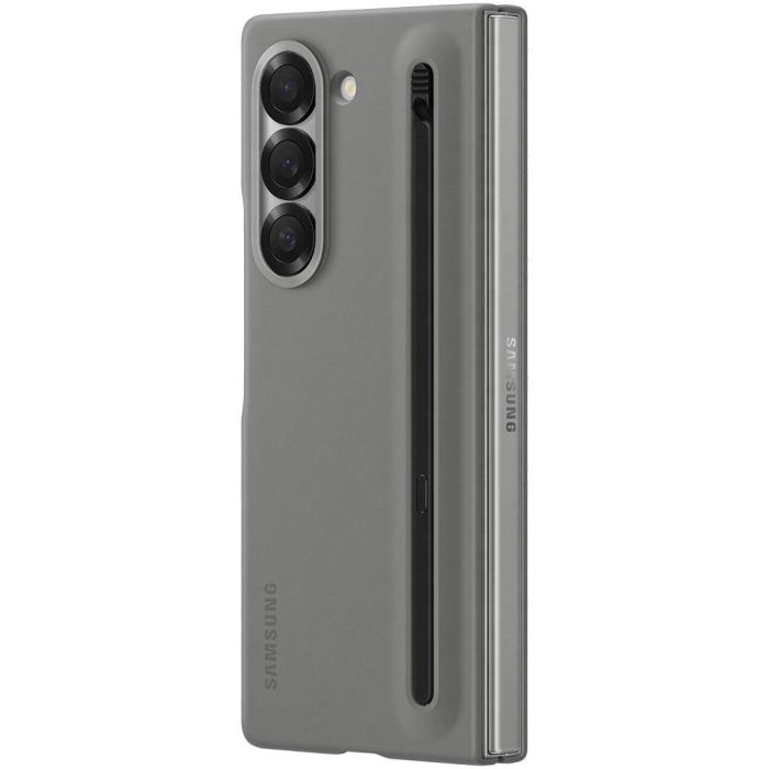 Samsung Slim S Pen Case para Galaxy Z Fold6, funda protectora delgada y funcional, color gris 3
