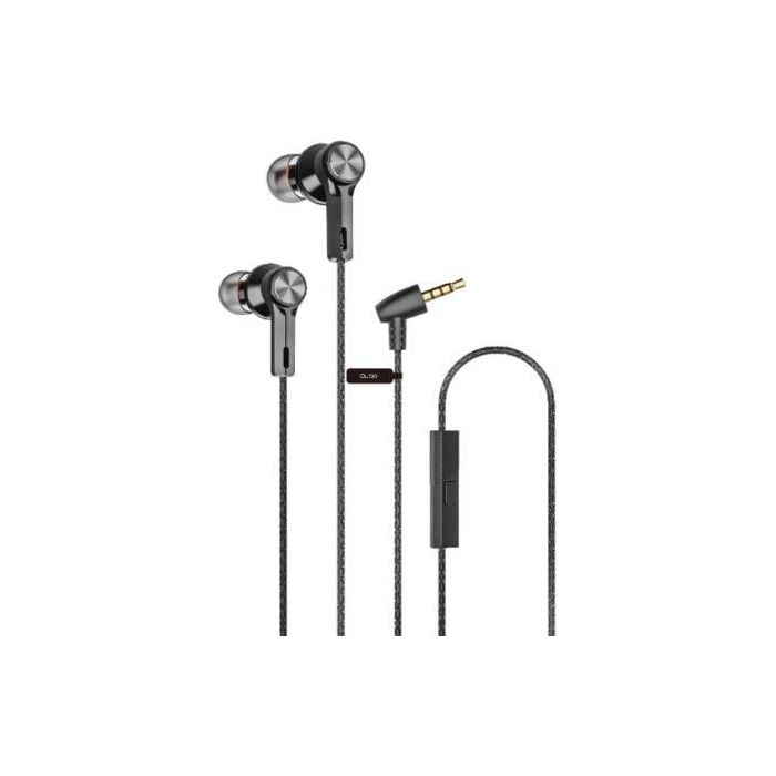 Qubo EB-100 Auriculares Intrauditivos con Micrófono, Conexión Jack 3.5mm, Grises