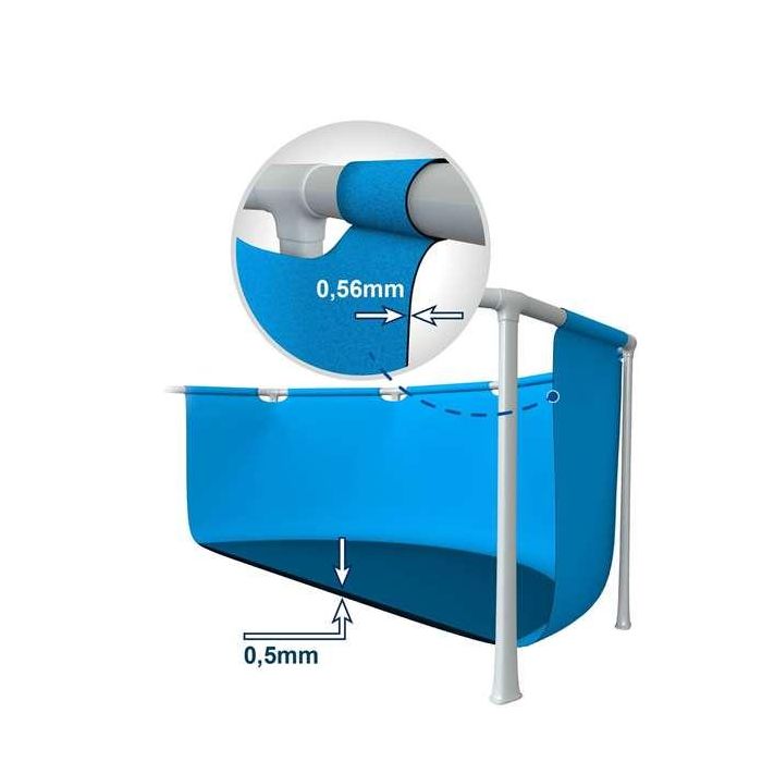 Intex Piscina Rectangular Desmontable 220x150x60 cm Capacidad 1662 Litros +6 Años