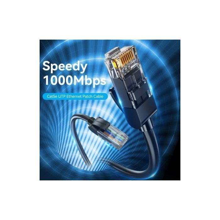 Vention IABBI Cable de Red RJ45 UTP Cat.5e de 3m Negro con Cubierta PVC para Conexión Ethernet Gigabit 1000Mbps 100MHz 1 Vention IABBI Cable de Red RJ45 UTP Cat.5e de 3m Negro con Cubierta PVC para Conexión Ethernet Gigabit 1000Mbps 100MHz 1