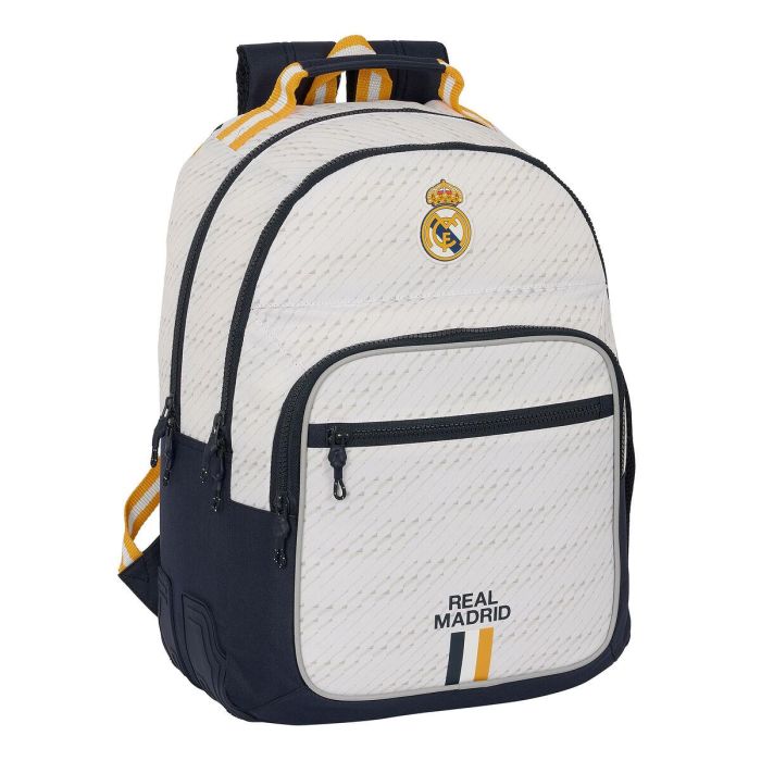 Mochila Escolar Real Madrid C.F. Blanco 32 x 42 x 15 cm Mochila Escolar Real Madrid C.F. Blanco 32 x 42 x 15 cm