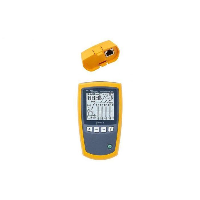 Fluke MicroScanner PoE Probador de Cableado de Red, UTP/FTP/SSTP, RJ45/RJ11, Pantalla LCD, Detección de Errores y Capacidad de Energía PoE 1