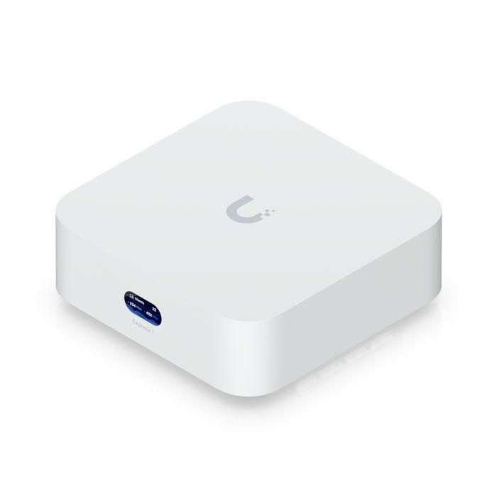 Ubiquiti Quad-core ARM Cortex-A53 at 1.5 GHz, 3 GB memory, 10G SFP+, 10 GbE RJ45, 2.5 GbE RJ45, WiFi 7, Bluetooth, 22W, 117 x 117 x 42.5 mm 2 Ubiquiti Quad-core ARM Cortex-A53 at 1.5 GHz, 3 GB memory, 10G SFP+, 10 GbE RJ45, 2.5 GbE RJ45, WiFi 7, Bluetooth, 22W, 117 x 117 x 42.5 mm 2
