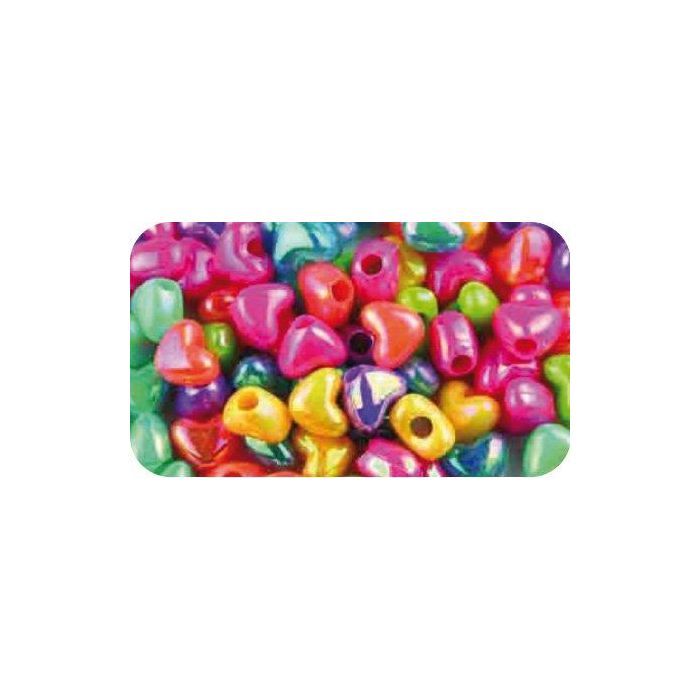 Abalorios Plastico Fixo Kids Corazones Bolsa De 40 Gr.